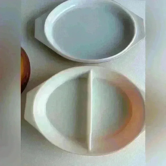 PYREX "OLD ORCHARD FRUIT" Brown Cinderella Nesting Bowls & Divided Casserole - Picture 4 of 7